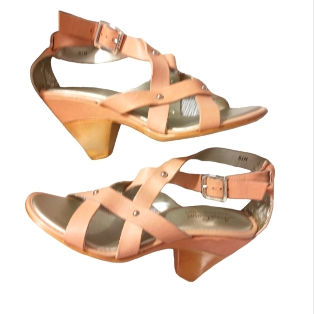 Anna Capris Italian Leather Strappy Tan Sandals size 8.5 M - Picture 12 of 12